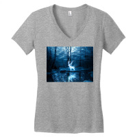 Deer Flores Women's V-neck T-shirt | Artistshot