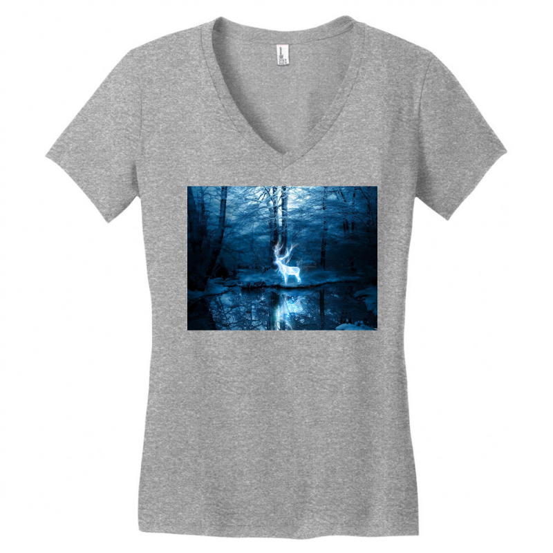 Deer Flores Women's V-Neck T-Shirt by soucenertic | Artistshot