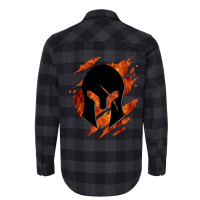 Spartan Helmet Fire Flannel Shirt | Artistshot