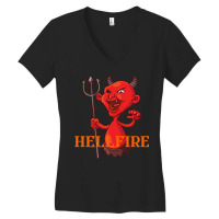 Satan Hell In To Fire Women's V-neck T-shirt | Artistshot