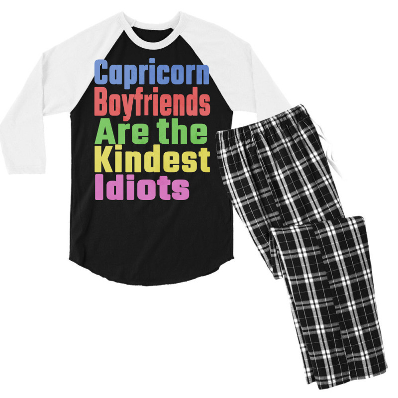 Capricorn Boyfriends Are The Kindest Idiots Unique Men's 3/4 Sleeve Pajama Set | Artistshot