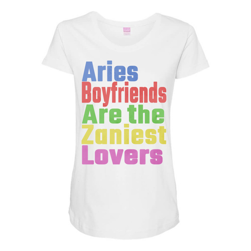 Aries Boyfriends Are The Zaniest Lovers Unique Gif Maternity Scoop Neck T-shirt by velzlekirw | Artistshot