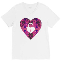 Heart 12 Heart Lock Hipster (1) V-neck Tee | Artistshot