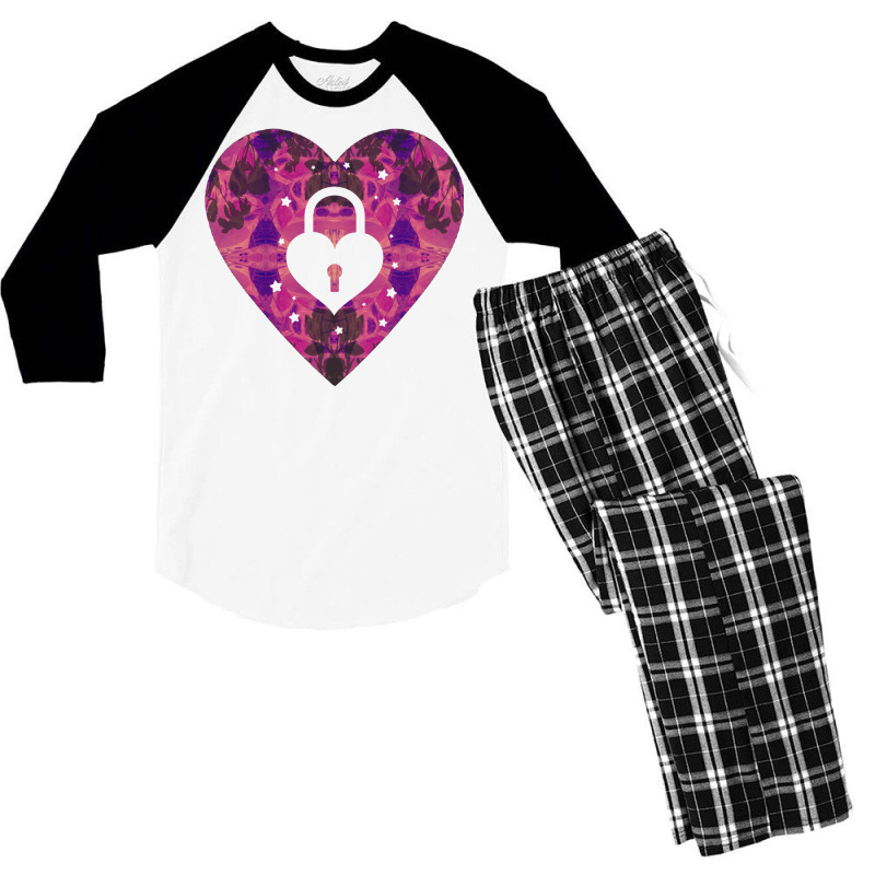 Heart 12 Heart Lock Hipster (1) Men's 3/4 Sleeve Pajama Set | Artistshot