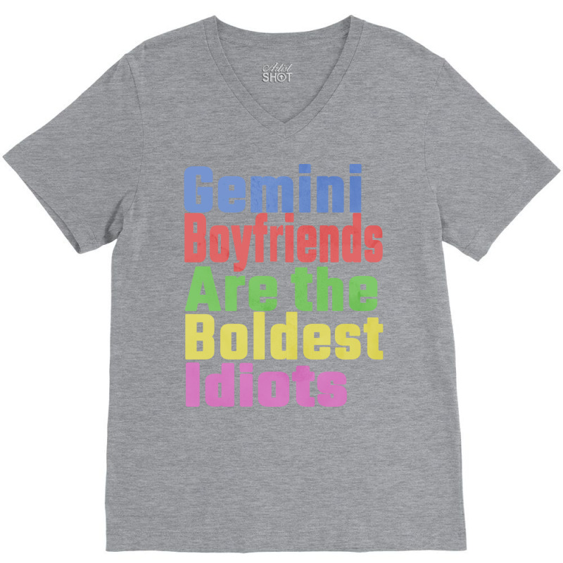 Gemini Boyfriends Are The Boldest Idiots Unique Gi V-neck Tee | Artistshot