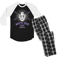 Mystic Seer Cafe Men's 3/4 Sleeve Pajama Set | Artistshot