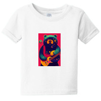 Heavy Metal Bear With Guitar Midjourney Baby Tee | Artistshot