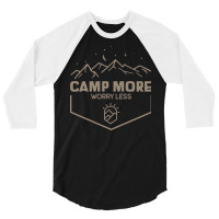 Camp More Worry Less Camping 80s 3/4 Sleeve Shirt | Artistshot