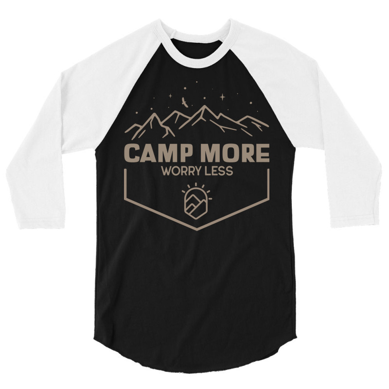 Camp More Worry Less Camping 80s 3/4 Sleeve Shirt | Artistshot