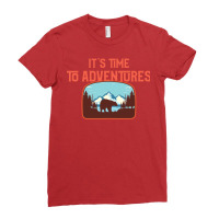 Its Time To Adventures Camping Ladies Fitted T-shirt | Artistshot