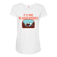 Its Time To Adventures Camping Maternity Scoop Neck T-shirt | Artistshot