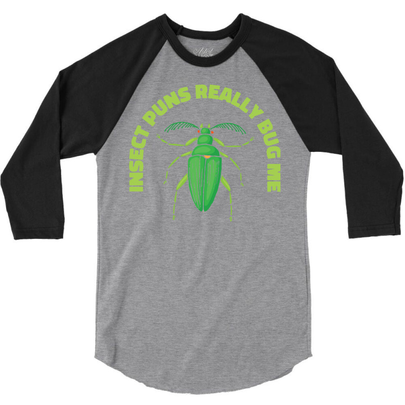 Bug Nature Pun Entomologist Bug Catcher Cool 3/4 Sleeve Shirt | Artistshot