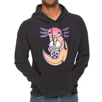 Cute Axolotl With Bubble Tea Tumblr Vintage Hoodie | Artistshot