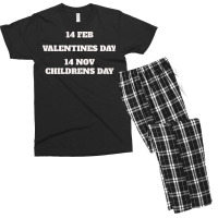 14 Feb Valentines Day 14 Nov Childrens Day 70s (1) Men's T-shirt Pajama Set | Artistshot