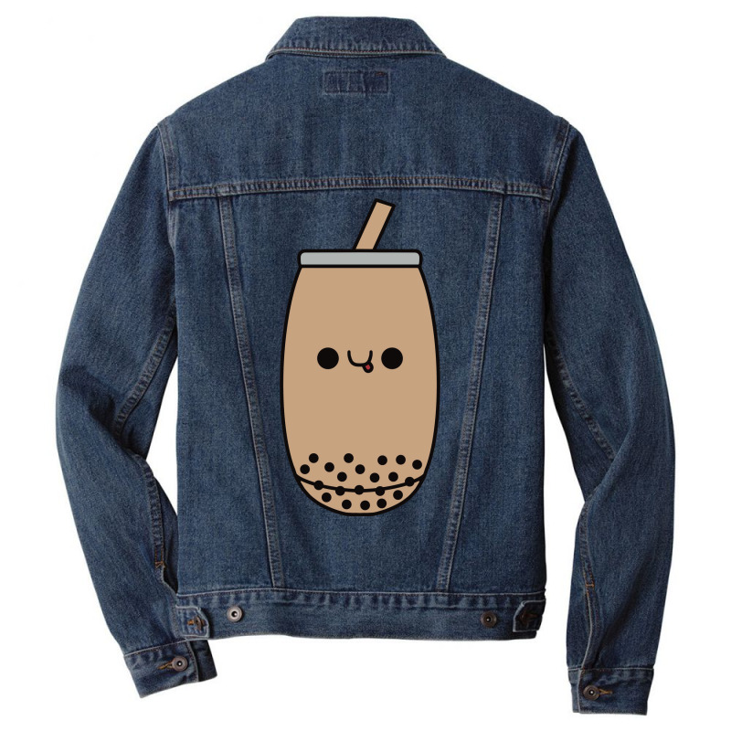 Cute Kawaii Lychee Bubble Tea Music Men Denim Jacket by vulumagelsyh | Artistshot