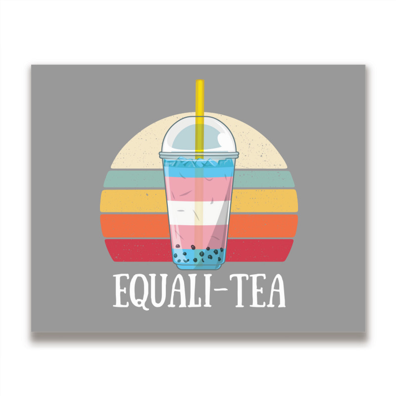 Custom Equalitea Transgender Pride Bubble Tea Lgbt Boba M Metal Print