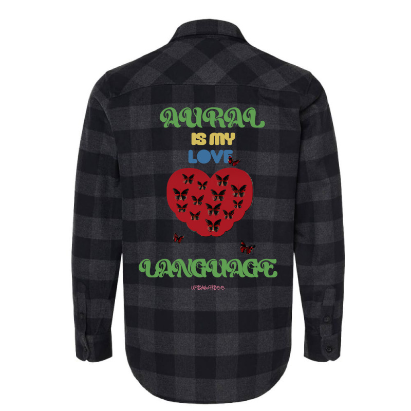 Aural Is My Love Language Blue (1) Flannel Shirt by woelkelytjeb | Artistshot