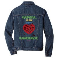 Aural Is My Love Language Blue (1) Men Denim Jacket | Artistshot