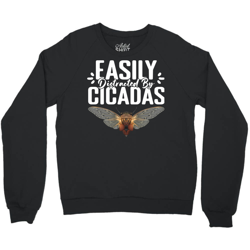 Easily Distracted Funny Entomology Humor For A Cic Crewneck Sweatshirt by vulumagelsyh | Artistshot