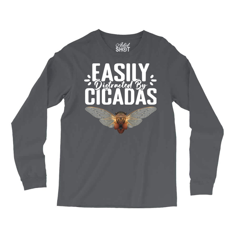 Easily Distracted Funny Entomology Humor For A Cic Long Sleeve Shirts by vulumagelsyh | Artistshot