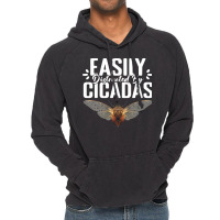 Easily Distracted Funny Entomology Humor For A Cic Vintage Hoodie | Artistshot