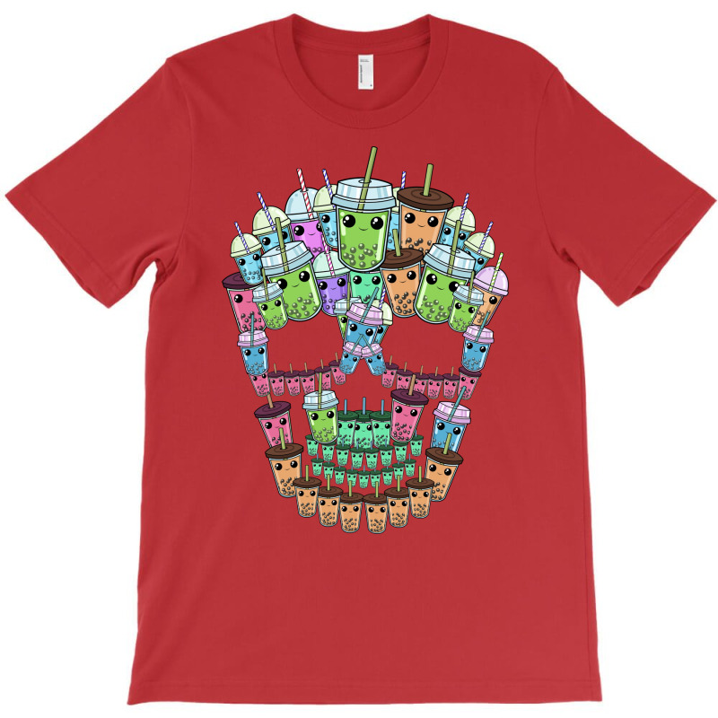 Bubble Tea Skull Gift Boba Tea Gifts Bubble Tea Gi T-Shirt by didamyeten3 | Artistshot