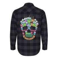 Bubble Tea Skull Gift Boba Tea Gifts Bubble Tea Gi Flannel Shirt | Artistshot