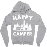 Happy Camper Motorhome Tent Forest Gift Trending Zipper Hoodie | Artistshot