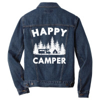 Happy Camper Motorhome Tent Forest Gift Trending Men Denim Jacket | Artistshot