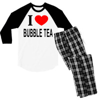 I Bubble Tea I Love Bubble Tea I Heart Bubble Tea Men's 3/4 Sleeve Pajama Set | Artistshot