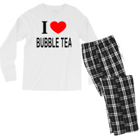 I Bubble Tea I Love Bubble Tea I Heart Bubble Tea Men's Long Sleeve Pajama Set | Artistshot