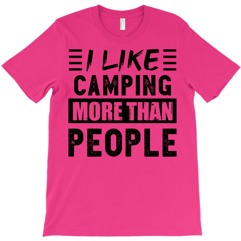 I Like Camping More Than People Funny 80s T-shirt | Artistshot