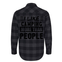 I Like Camping More Than People Funny 80s Flannel Shirt | Artistshot