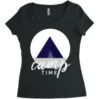 Camp Time Camping Women's Triblend Scoop T-shirt | Artistshot