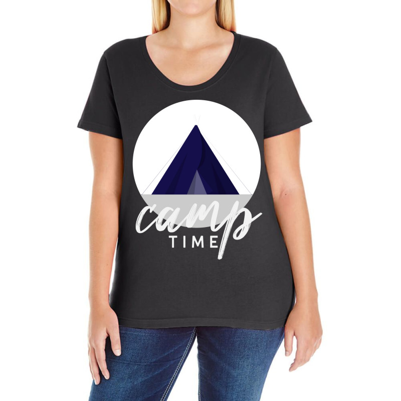 Camp Time Camping Ladies Curvy T-Shirt by nayarehmoudo | Artistshot