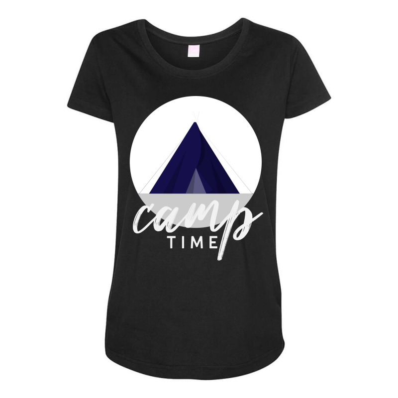 Camp Time Camping Maternity Scoop Neck T-shirt by nayarehmoudo | Artistshot