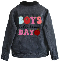 Boys Valentines Dayvalentines Day Valentine Gift ( Unisex Sherpa-lined Denim Jacket | Artistshot