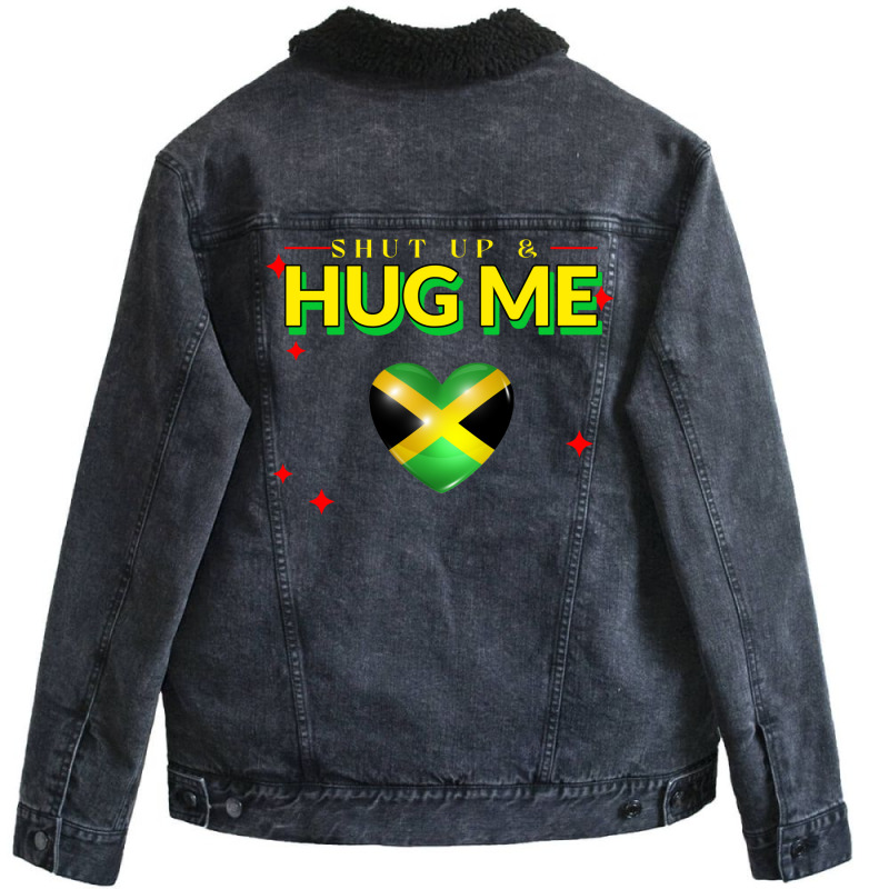 Shut Up And Hug Me On Valentines Day Tumblr (1) Unisex Sherpa-Lined Denim Jacket by woelkelytjeb | Artistshot