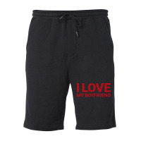 I Love My Boyfriend Travel (1) Fleece Short | Artistshot