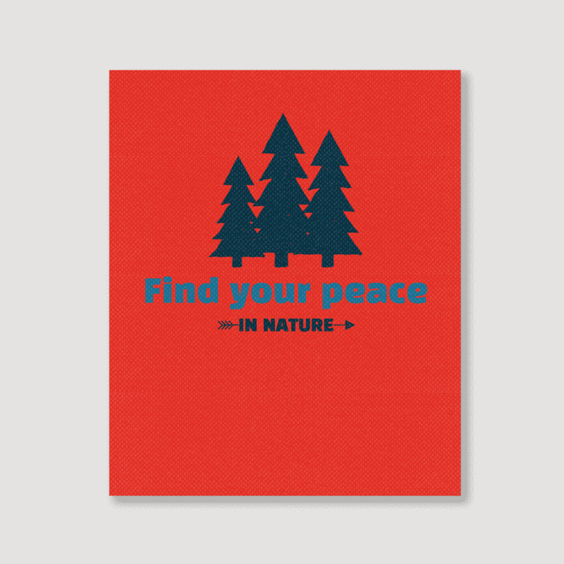 Find Your Peace In Nature Vintage Portrait Canvas Print | Artistshot