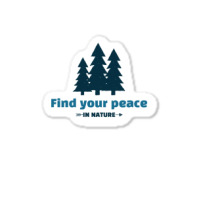 Find Your Peace In Nature Vintage Sticker | Artistshot