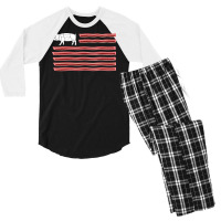 Pig Bacon American Flag America Usa Patriot Boy Men's 3/4 Sleeve Pajama Set | Artistshot