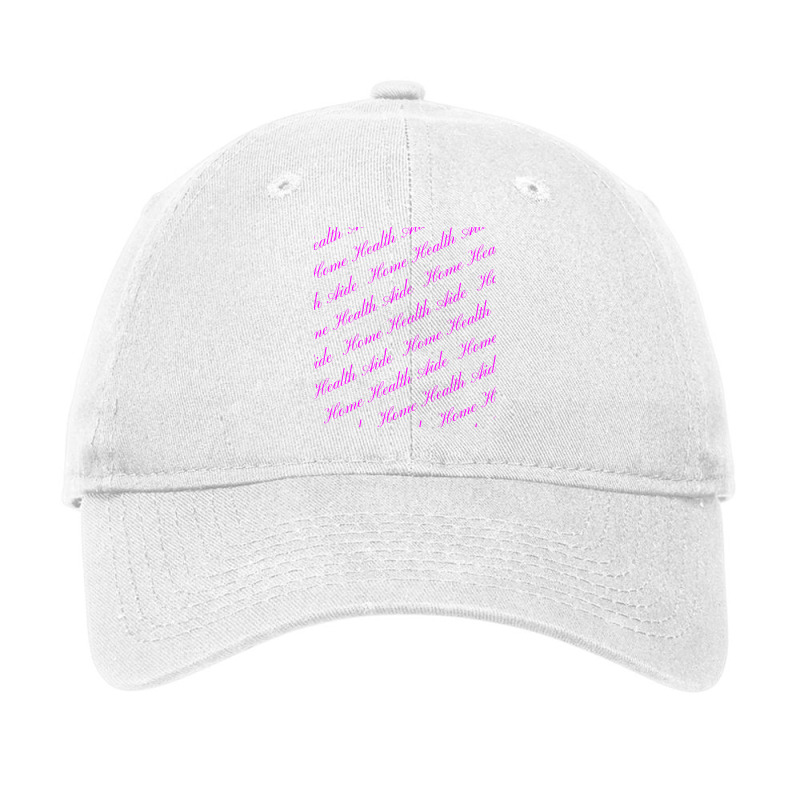 Home Health Aide Repeating Pattern In Pink Red Adjustable Cap by huatomowai | Artistshot