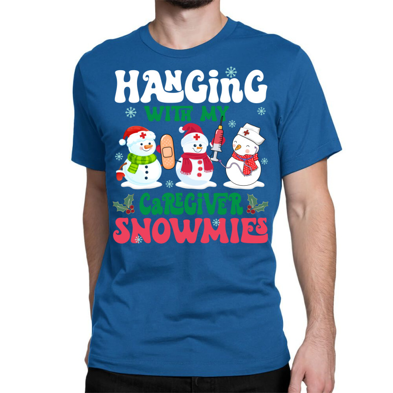 Hanging With My Caregiver Snowmies Nurse Stethosco Classic T-shirt by bhubanbutjaz | Artistshot