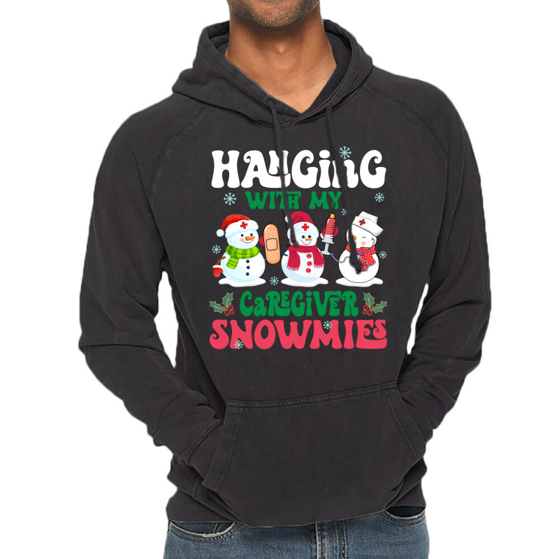 Hanging With My Caregiver Snowmies Nurse Stethosco Vintage Hoodie by bhubanbutjaz | Artistshot