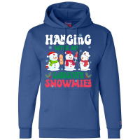 Hanging With My Caregiver Snowmies Nurse Stethosco Champion Hoodie | Artistshot