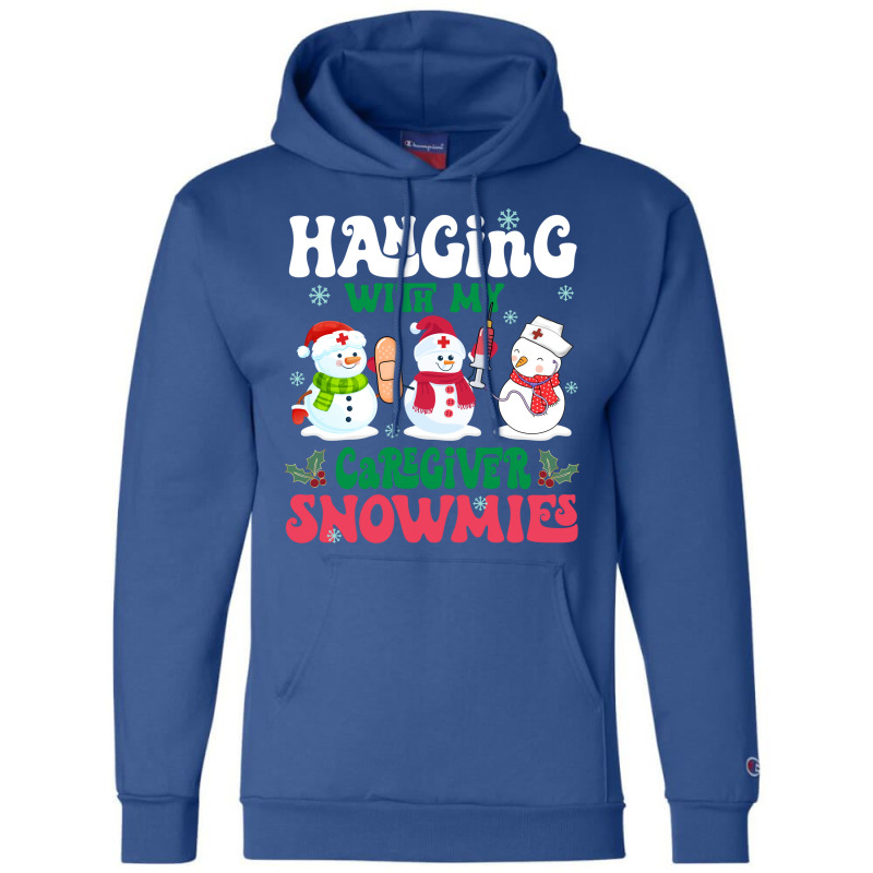 Hanging With My Caregiver Snowmies Nurse Stethosco Champion Hoodie by bhubanbutjaz | Artistshot