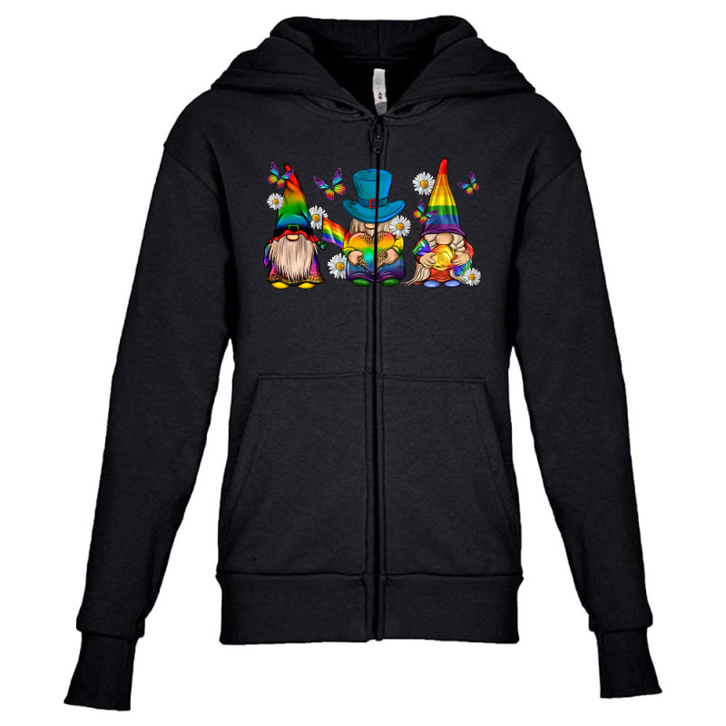 Pride Gnomies Youth Zipper Hoodie | Artistshot