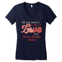 Home Health Aide Love Hearts Chocolate Vintage Val Women's V-neck T-shirt | Artistshot