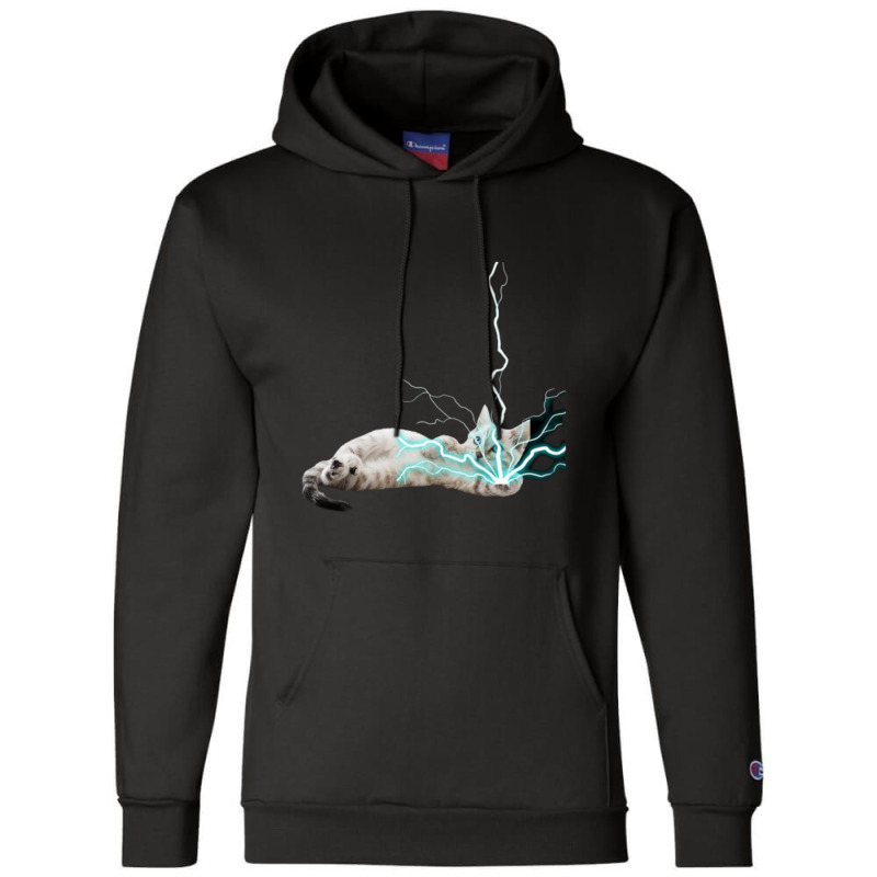 Cat Lightning   1 Champion Hoodie by Reynaldo K Dennis | Artistshot